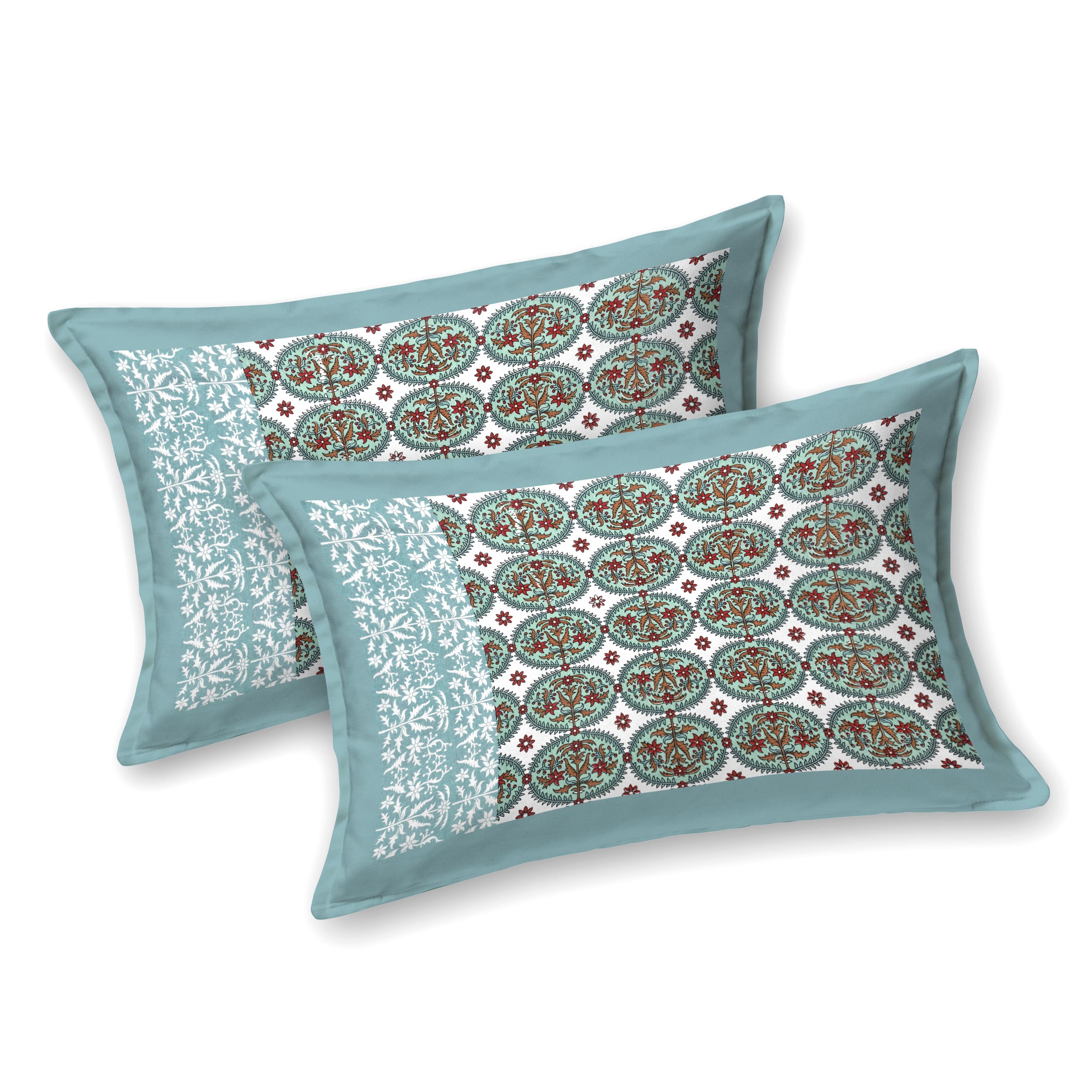Parkota Collection 95x108 Double Bedsheet with Heritage Tree Motifs & Pillow Covers