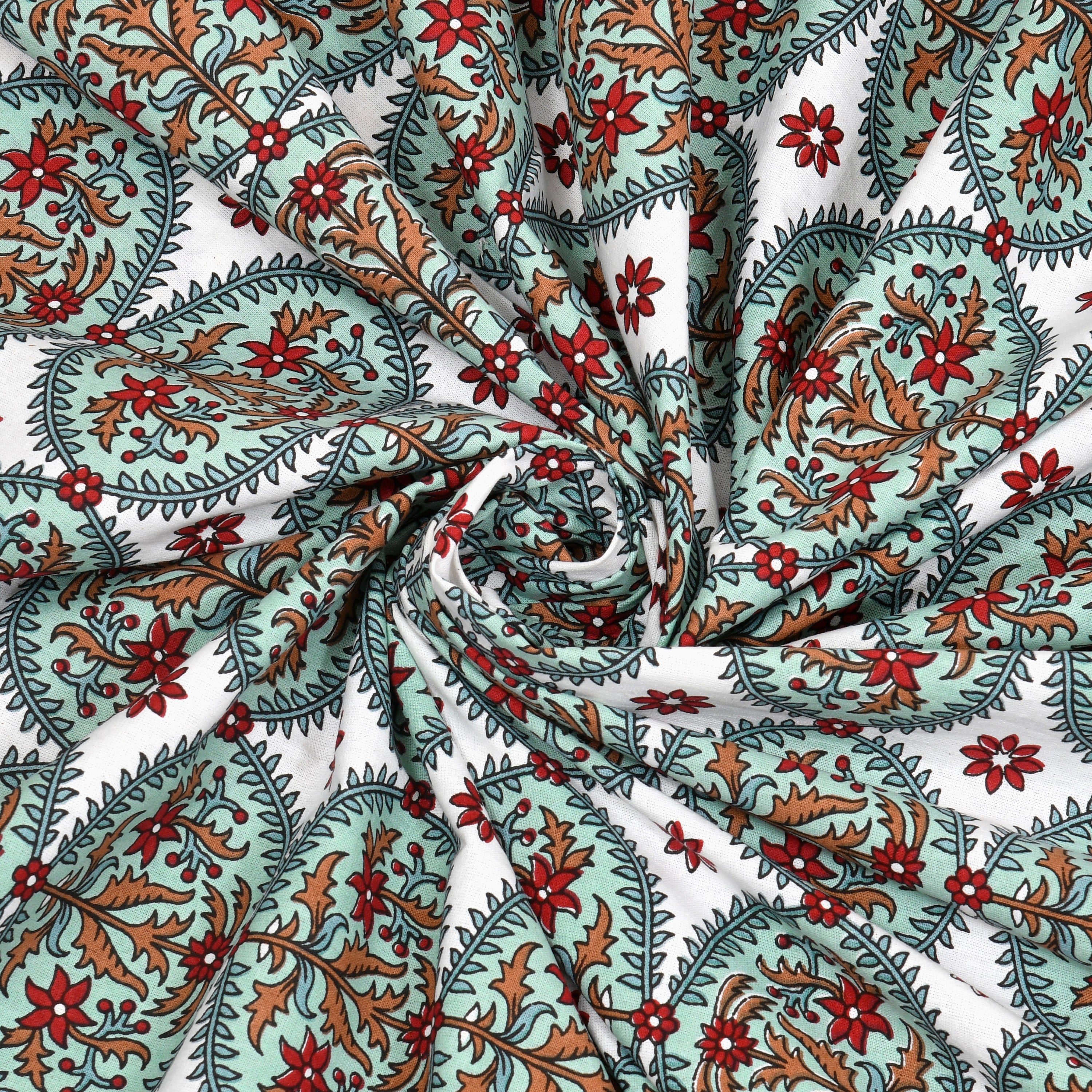Parkota Collection 95x108 Double Bedsheet with Heritage Tree Motifs & Pillow Covers