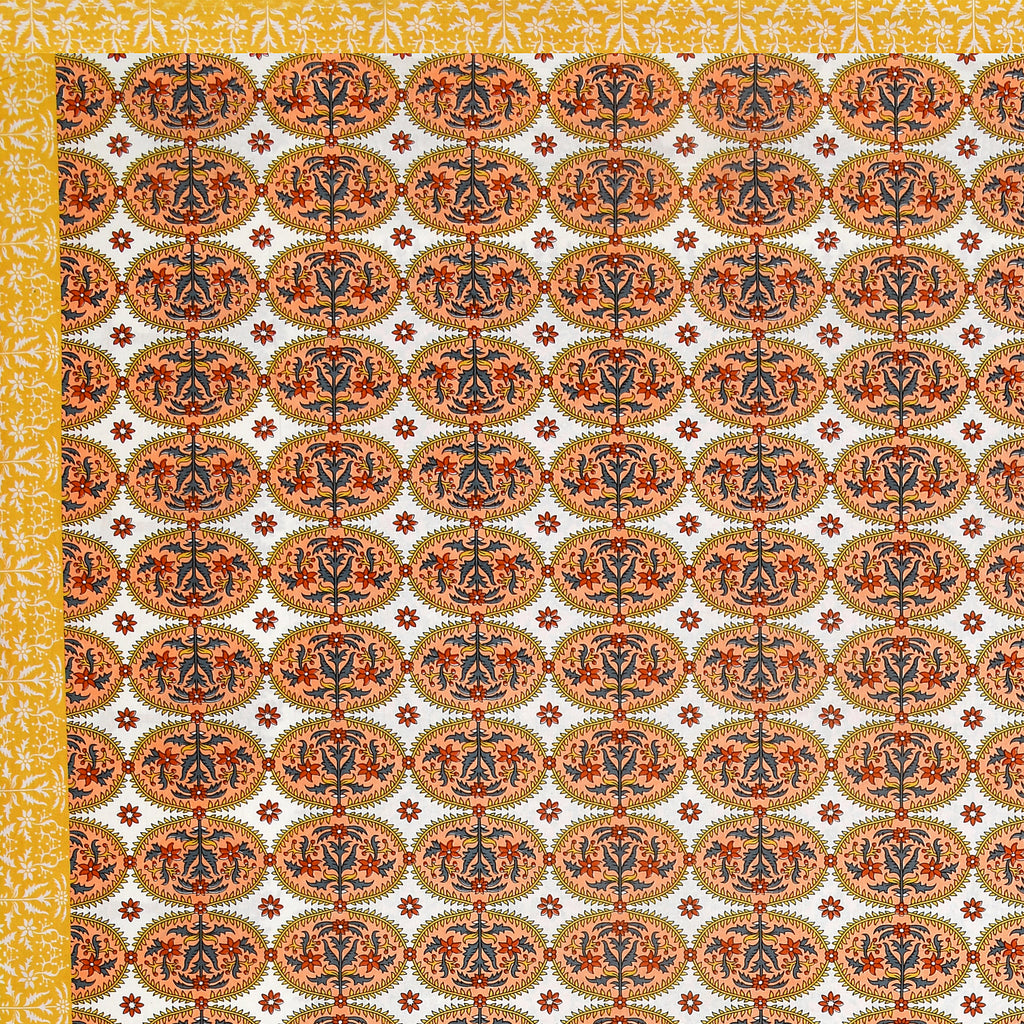 Parkota Collection 95x108 Double Bedsheet with Heritage Tree Motifs & Pillow Covers