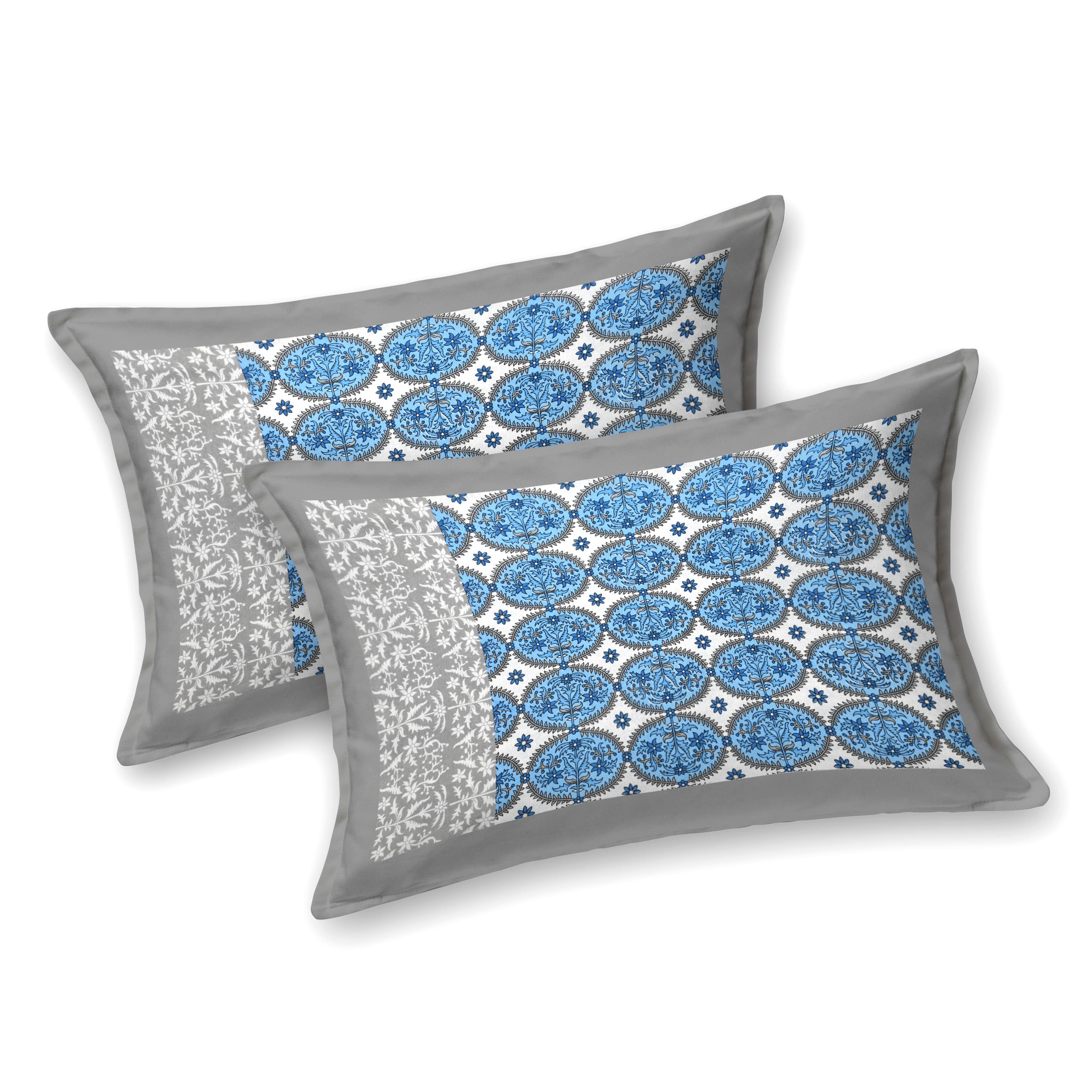 Parkota Collection 95x108 Double Bedsheet with Heritage Tree Motifs & Pillow Covers