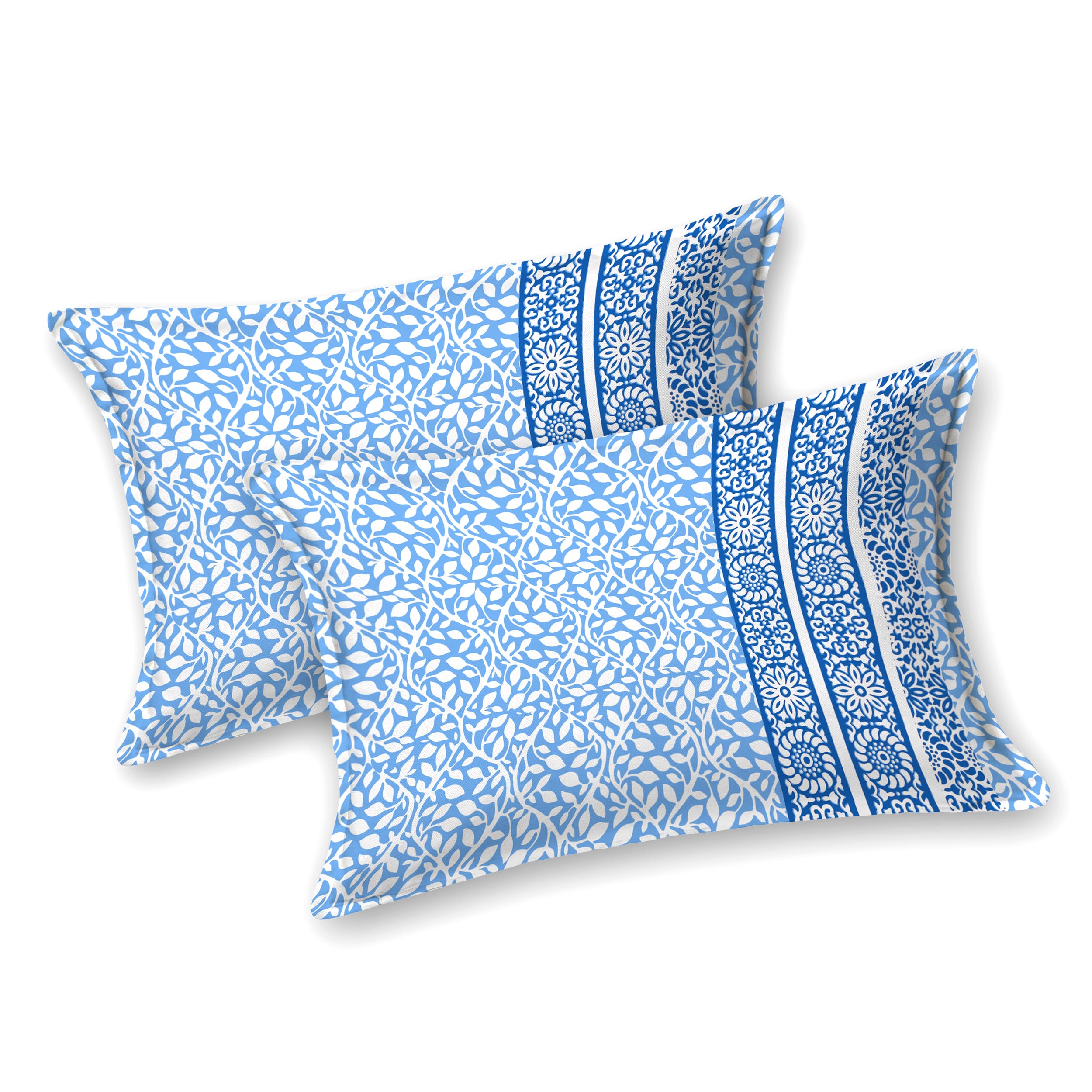Parkota Collection 95x108 Double Bedsheet with Geometric Floral Patterns & Pillow Covers