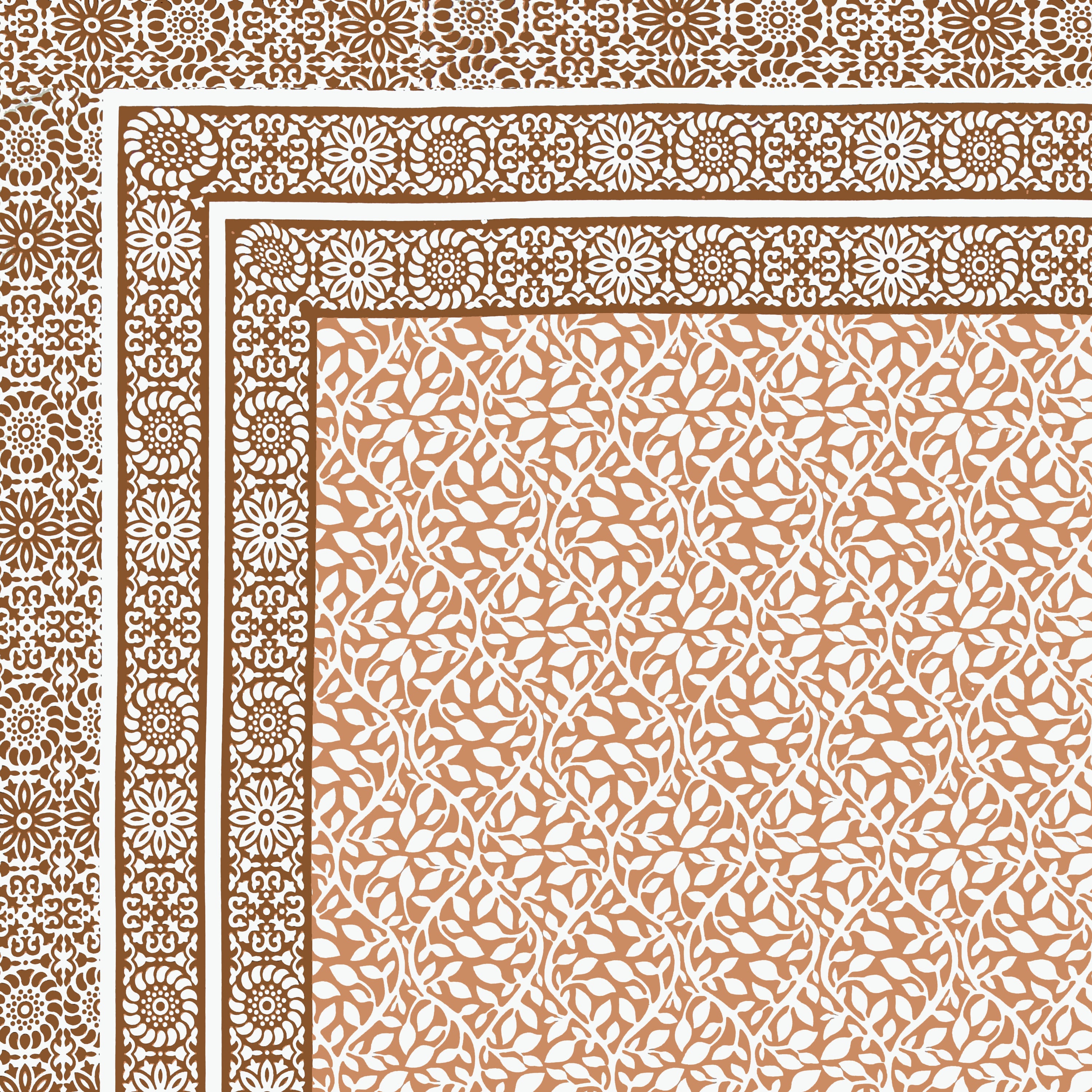 Parkota Collection 95x108 Double Bedsheet with Geometric Floral Patterns & Pillow Covers