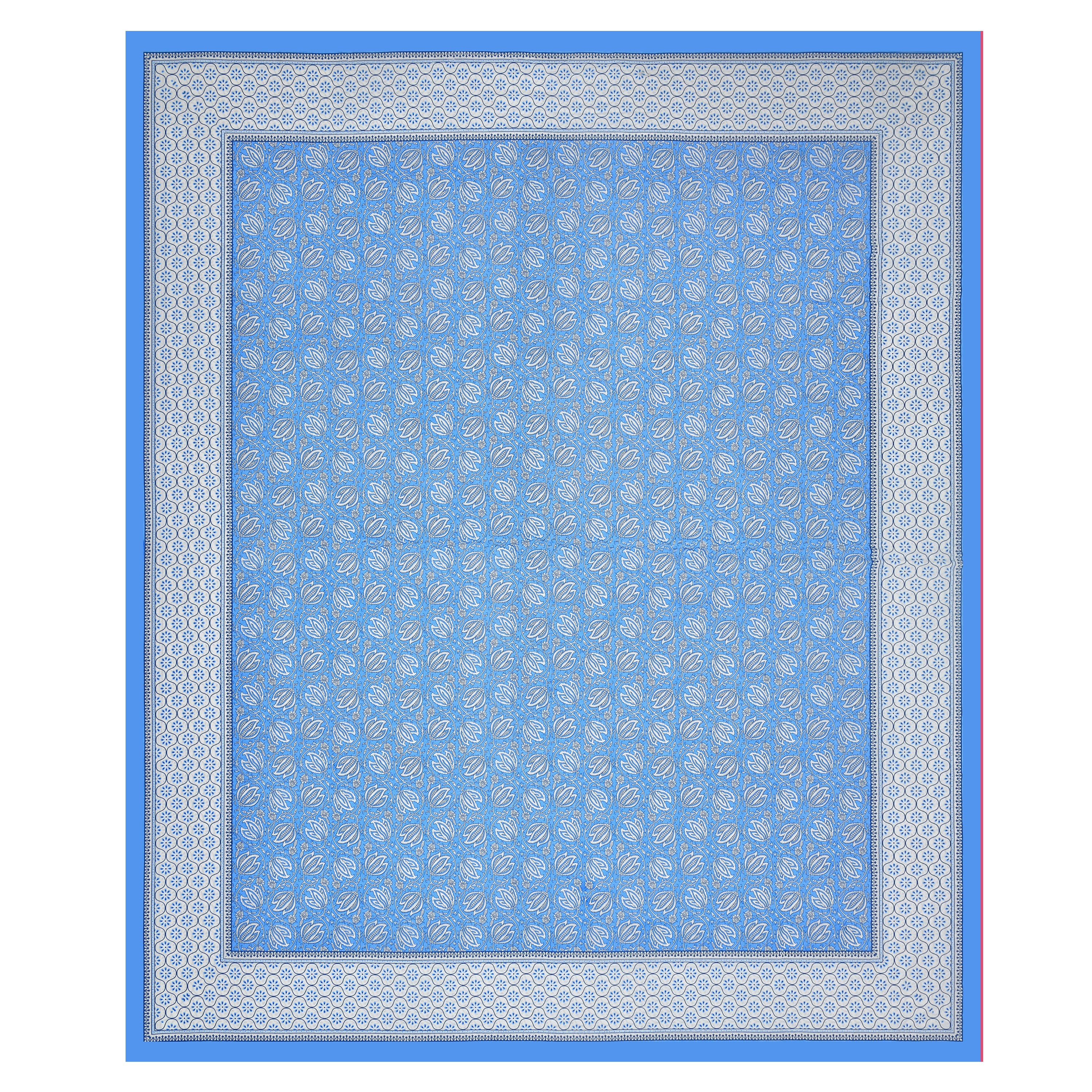 Parkota Collection 95x108 Double Bedsheet with Traditional Floral Buta Patterns & Pillow Covers