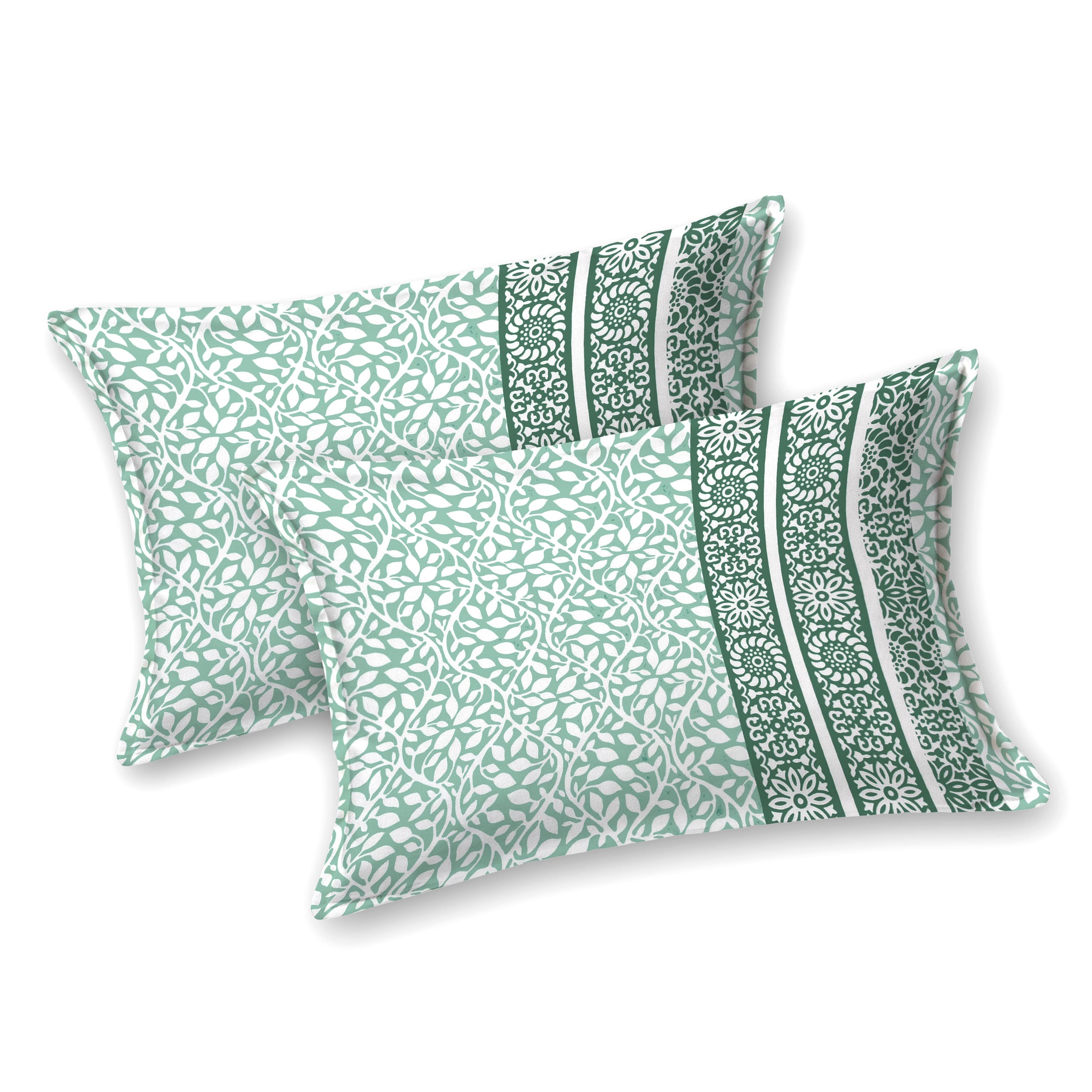Parkota Collection 95x108 Double Bedsheet with Geometric Floral Patterns & Pillow Covers