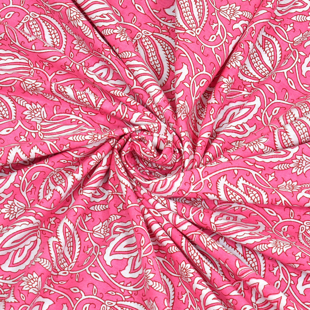 Parkota Collection 95x108 Double Bedsheet with Traditional Floral Buta Patterns & Pillow Covers