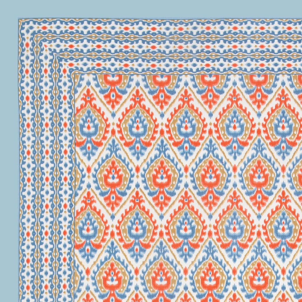 Eklavya Ikat Collection 95x108 Double Bedsheet with Traditional Ikat Motifs & Matching Pillow Covers