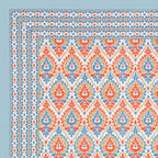 Eklavya Ikat Collection 95x108 Double Bedsheet with Traditional Ikat Motifs & Matching Pillow Covers