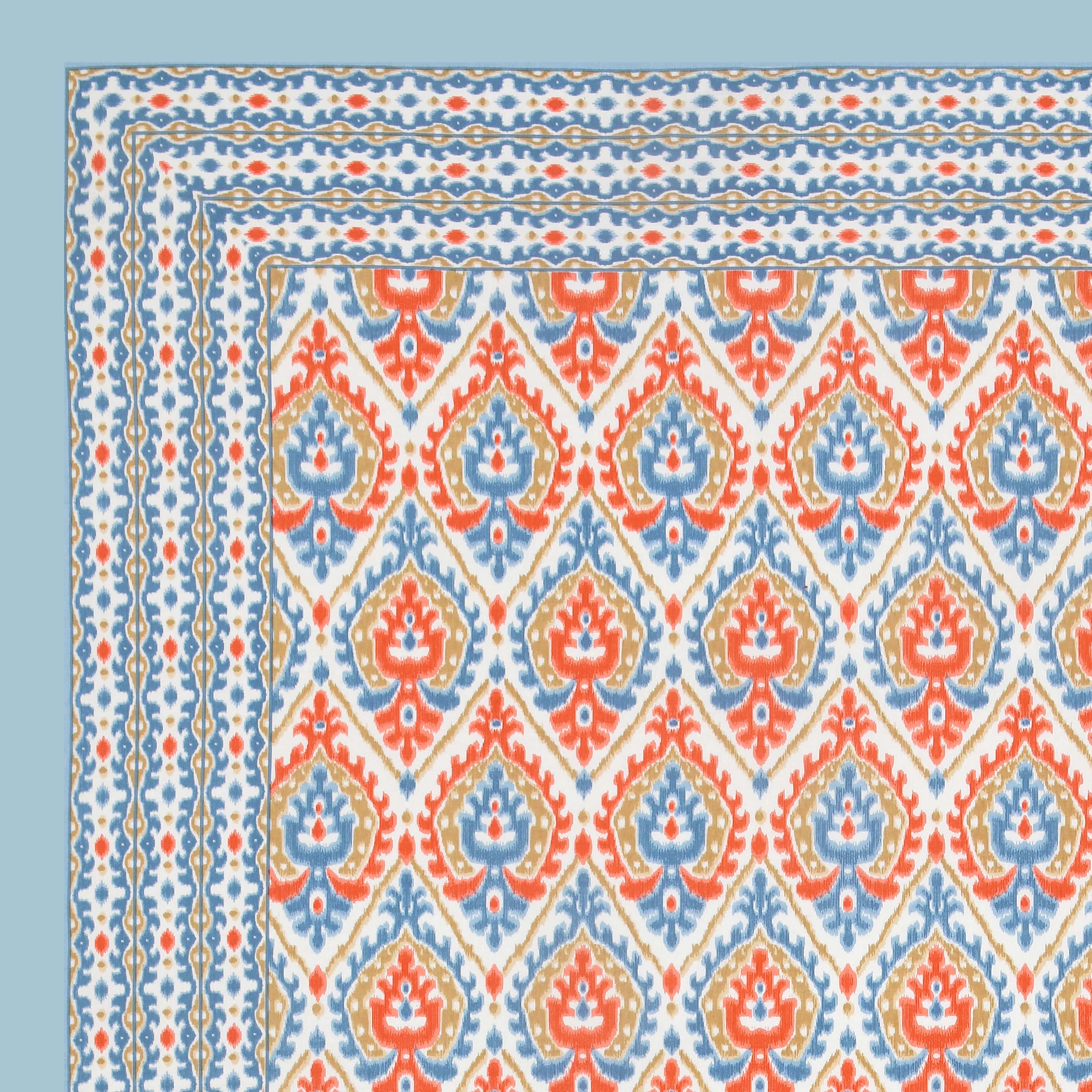 Eklavya Ikat Collection 95x108 Double Bedsheet with Traditional Ikat Motifs & Matching Pillow Covers