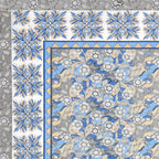 Parkota Bloom Collection 95x108 Double Bedsheet with Traditional Floral Motifs & Matching Pillow Covers