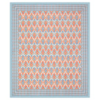 Eklavya Ikat Collection 95x108 Double Bedsheet with Traditional Ikat Motifs & Matching Pillow Covers