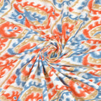 Eklavya Ikat Collection 95x108 Double Bedsheet with Traditional Ikat Motifs & Matching Pillow Covers