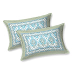 Eklavya Ikat Collection 95x108 Double Bedsheet with Traditional Ikat Motifs & Matching Pillow Covers