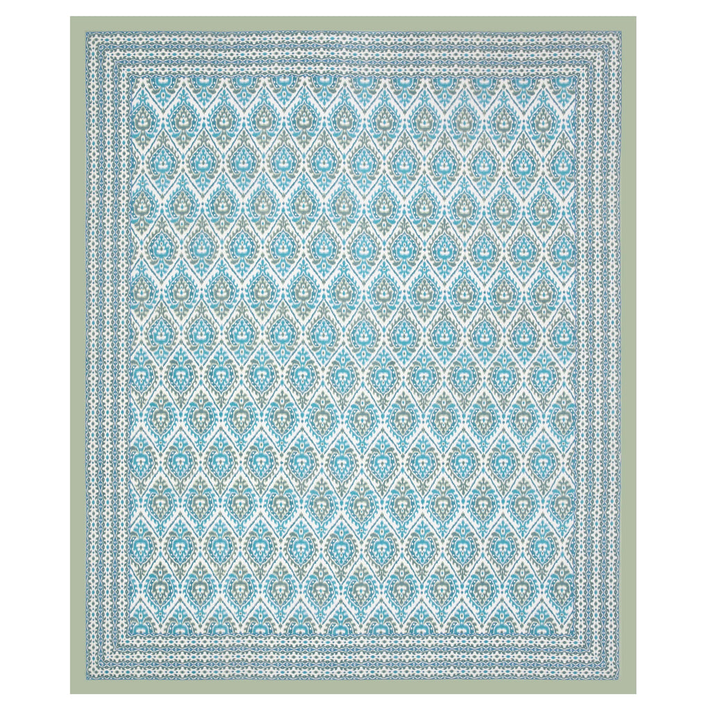 Eklavya Ikat Collection 95x108 Double Bedsheet with Traditional Ikat Motifs & Matching Pillow Covers