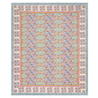 Parkota Bloom Collection 95x108 Double Bedsheet with Traditional Floral Motifs & Matching Pillow Covers