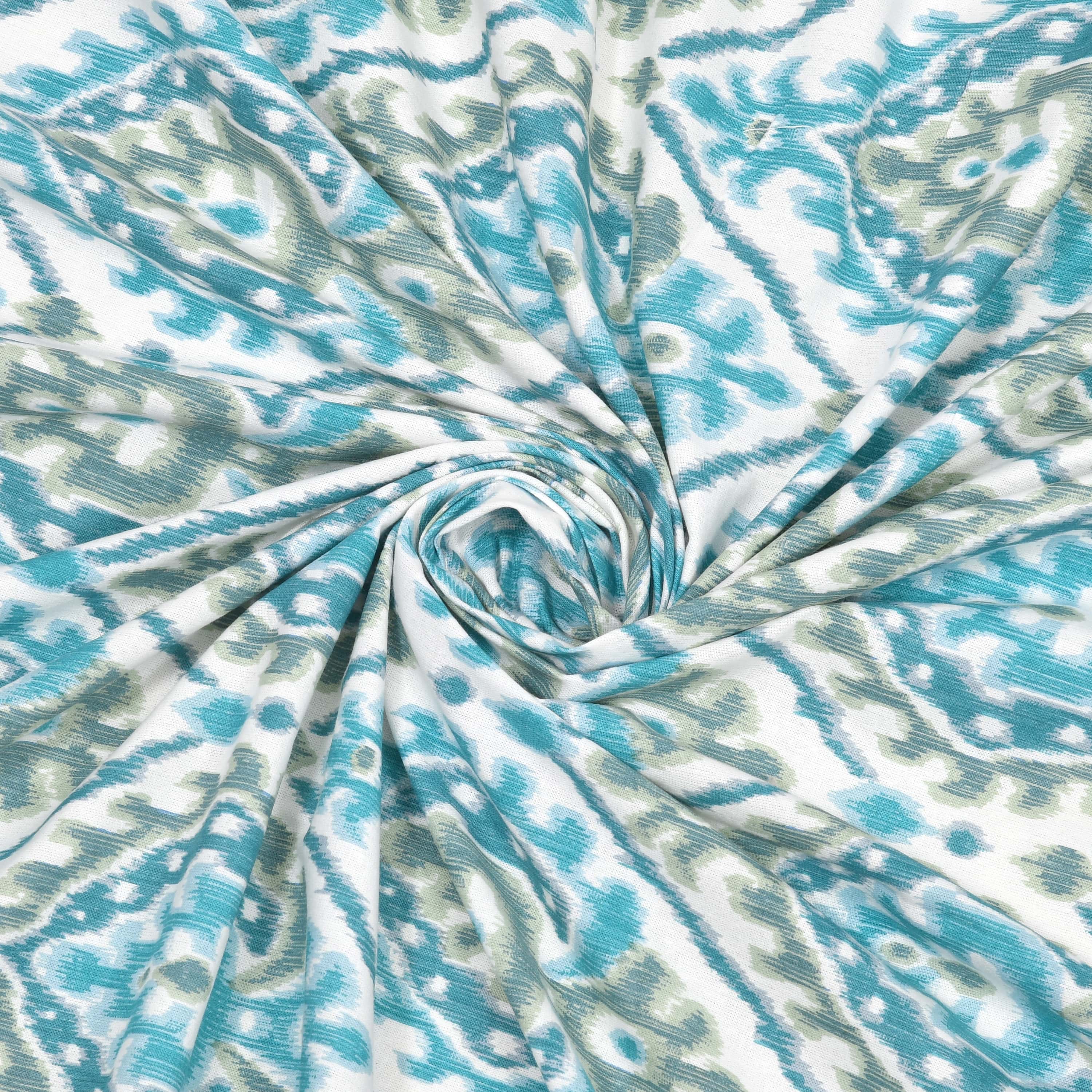Eklavya Ikat Collection 95x108 Double Bedsheet with Traditional Ikat Motifs & Matching Pillow Covers