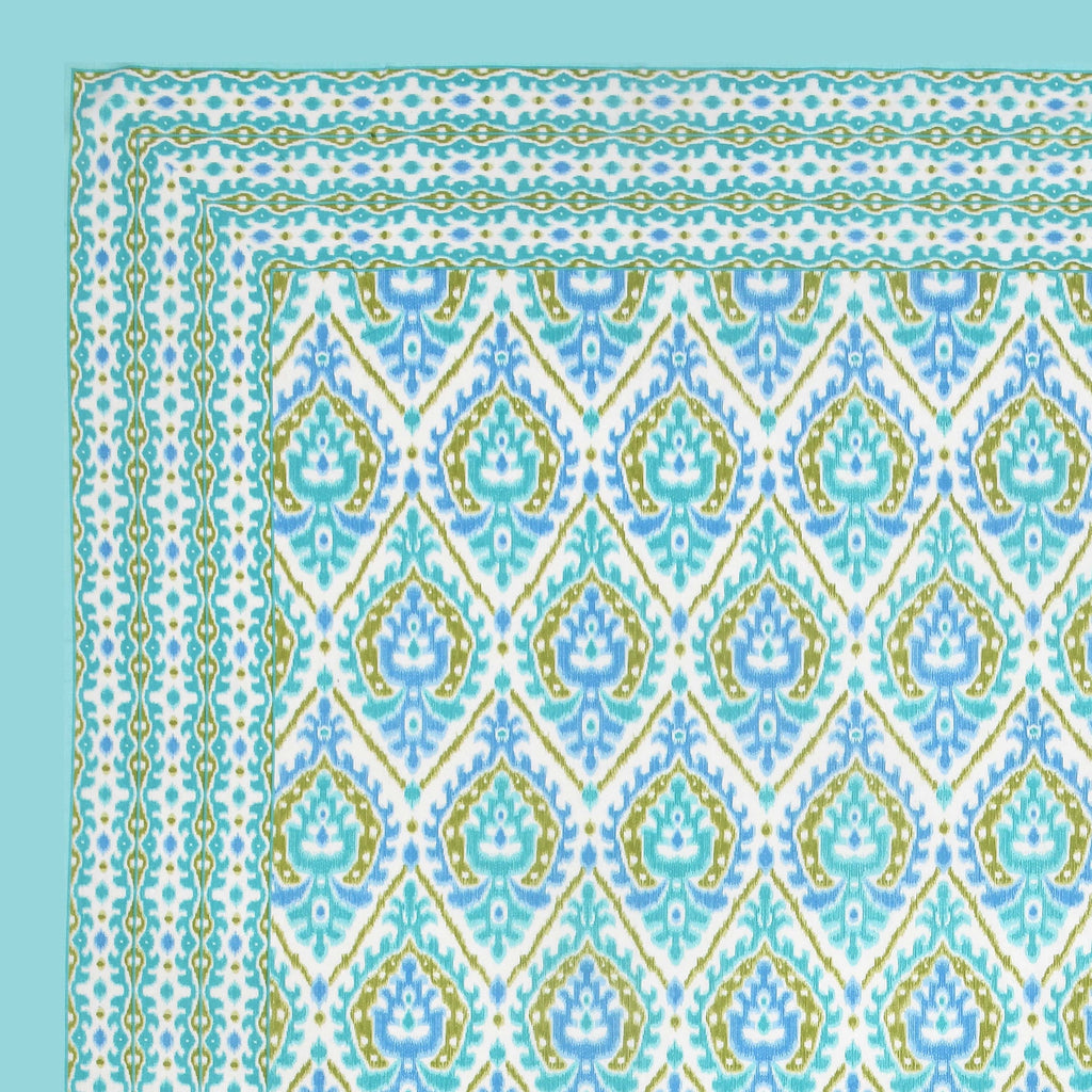 Eklavya Ikat Collection 95x108 Double Bedsheet with Traditional Ikat Motifs & Matching Pillow Covers