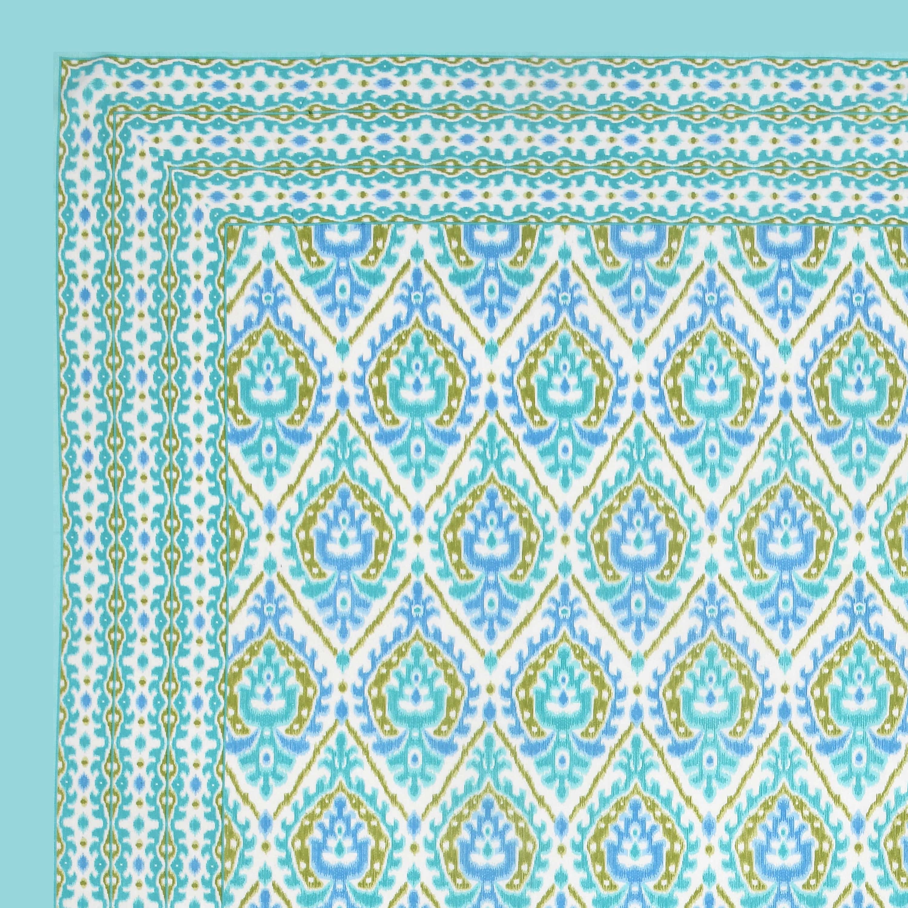 Eklavya Ikat Collection 95x108 Double Bedsheet with Traditional Ikat Motifs & Matching Pillow Covers