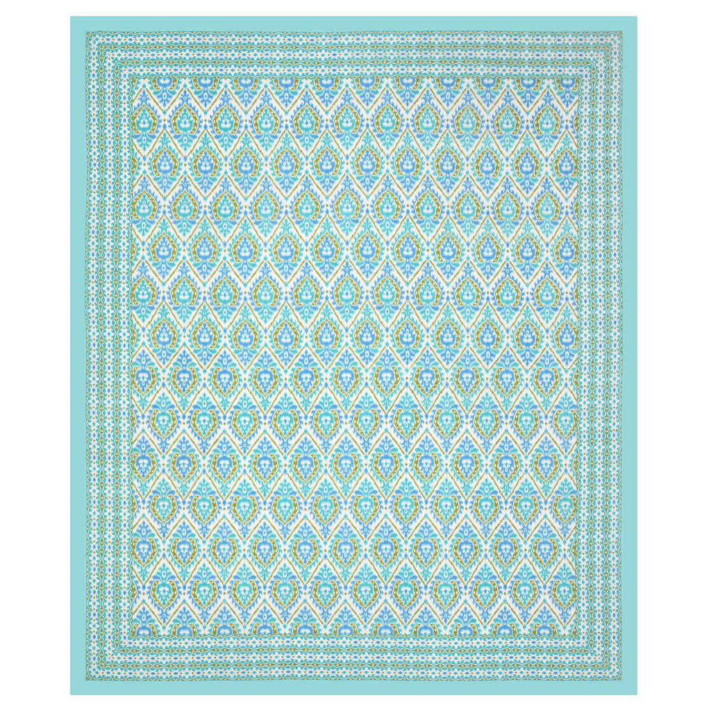 Eklavya Ikat Collection 95x108 Double Bedsheet with Traditional Ikat Motifs & Matching Pillow Covers