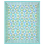 Eklavya Ikat Collection 95x108 Double Bedsheet with Traditional Ikat Motifs & Matching Pillow Covers