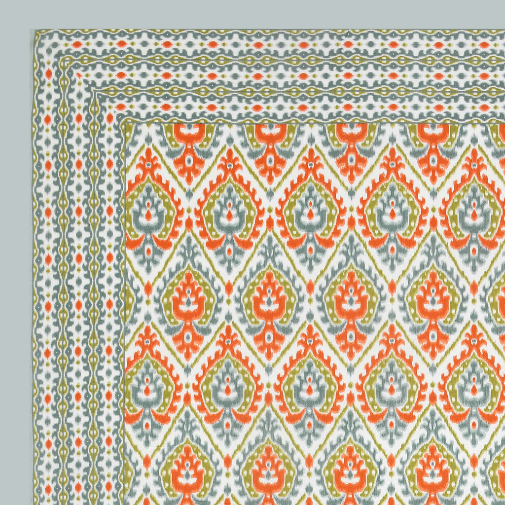 Eklavya Ikat Collection 95x108 Double Bedsheet with Traditional Ikat Motifs & Matching Pillow Covers