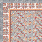 Parkota Bloom Collection 95x108 Double Bedsheet with Traditional Floral Motifs & Matching Pillow Covers