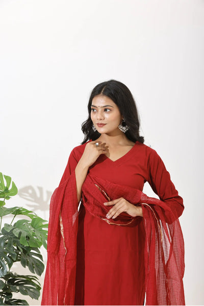 Maroon Mirage Kurta Set