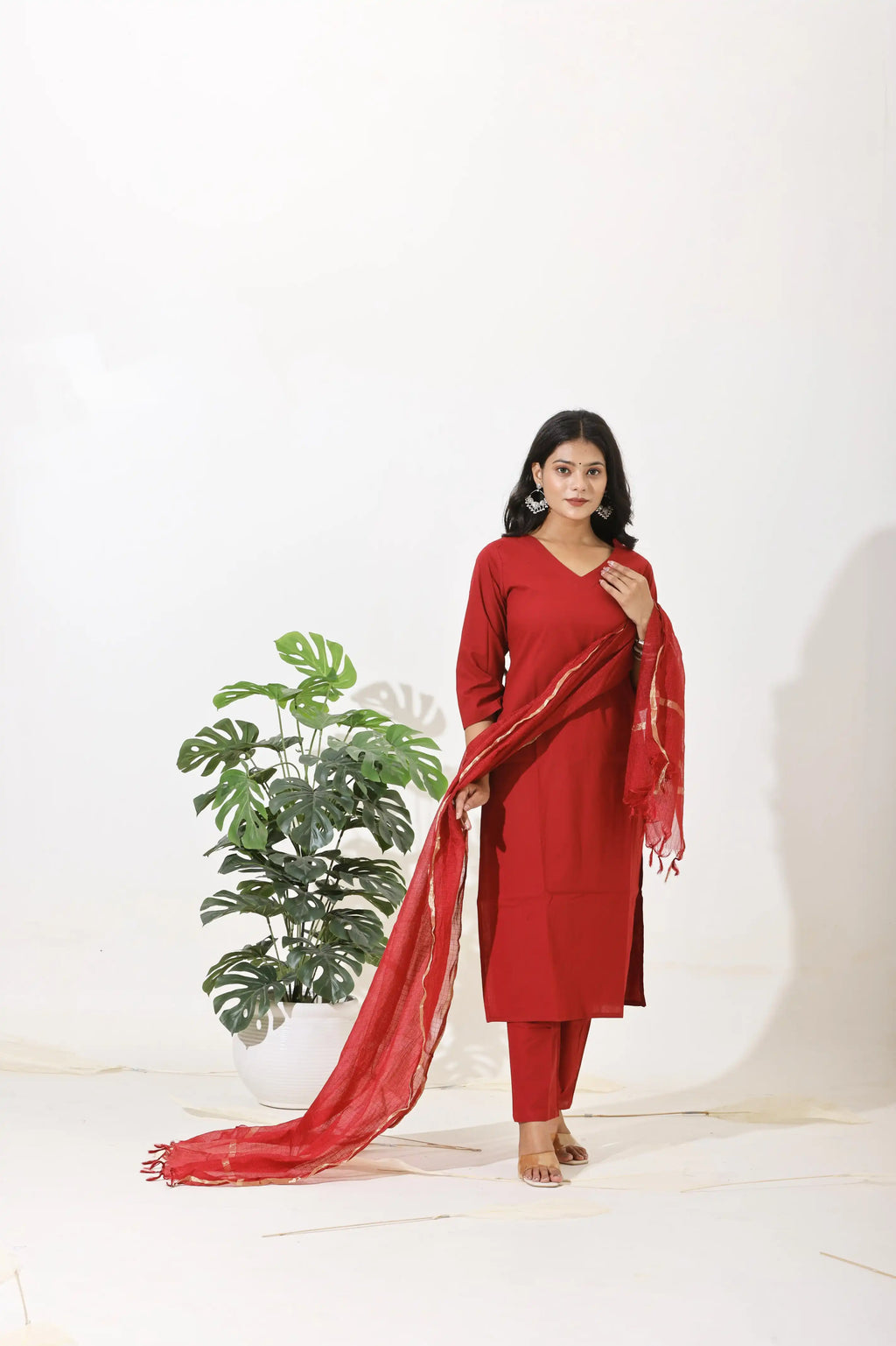 Maroon Mirage Kurta Set