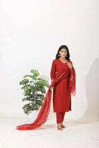 Maroon Mirage Kurta Set