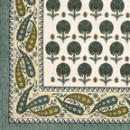 Kesari Cotton Single Bedsheet with Tree & Paisley Print | 70x100 Inches + 2 Pillow Covers