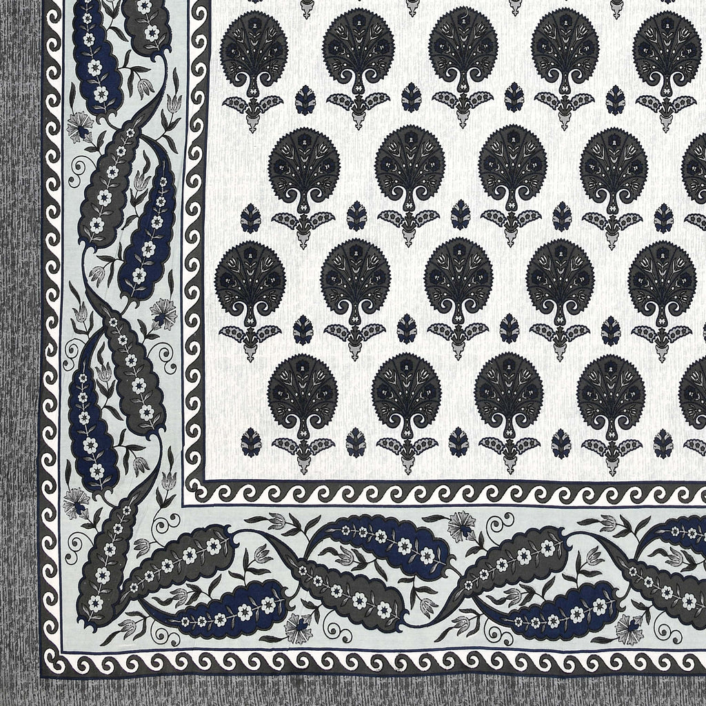 Kesari Cotton Single Bedsheet with Tree & Paisley Print | 70x100 Inches + 2 Pillow Covers