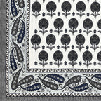 Kesari Cotton Single Bedsheet with Tree & Paisley Print | 70x100 Inches + 2 Pillow Covers