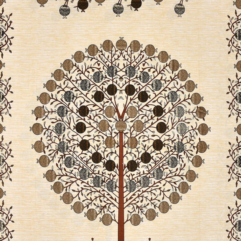 Premium Cotton Kesari Tree of Life Single Bedsheet Set | 70x100 Inches with 2 Pillow Covers