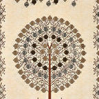 Premium Cotton Kesari Tree of Life Single Bedsheet Set | 70x100 Inches with 2 Pillow Covers
