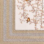 Kesari Cotton Single Bedsheet with Bird & Branch Print | 70x100 Inches + 2 Pillow Covers