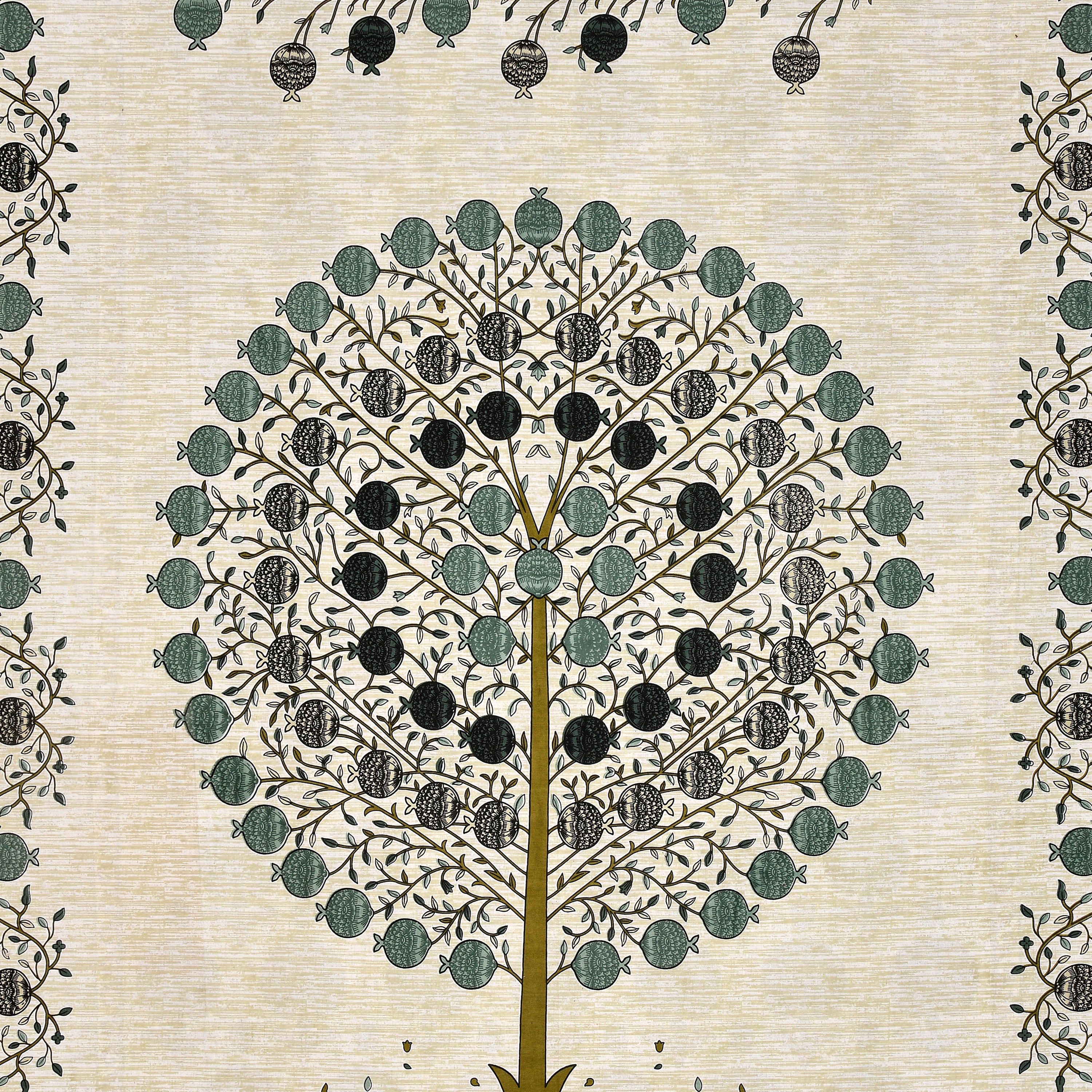 Premium Cotton Kesari Tree of Life Single Bedsheet Set | 70x100 Inches with 2 Pillow Covers