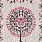 Premium Cotton Kesari Tree of Life Single Bedsheet Set | 70x100 Inches with 2 Pillow Covers