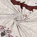 Premium Cotton Kesari Tree of Life Single Bedsheet Set | 70x100 Inches with 2 Pillow Covers