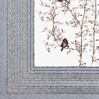 Kesari Cotton Single Bedsheet with Bird & Branch Print | 70x100 Inches + 2 Pillow Covers