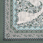 Kesari Cotton Single Bedsheet with Ethnic Spiral Floral Print | 70x100 Inches + 2 Pillow Covers