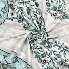 Kesari Cotton Single Bedsheet with Ethnic Spiral Floral Print | 70x100 Inches + 2 Pillow Covers