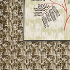 Kesari Cotton Single Bedsheet with Botanical Leaf Print | 70x100 Inches + 2 Pillow Covers
