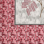 Kesari Cotton Single Bedsheet with Botanical Leaf Print | 70x100 Inches + 2 Pillow Covers